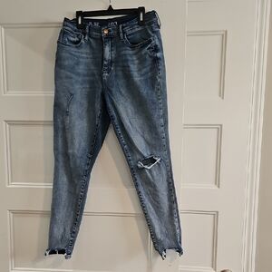 Women's Blue Distressed Jeans